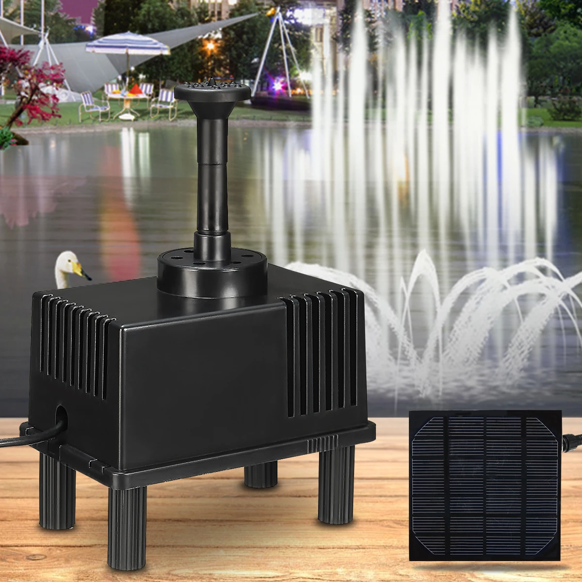 

180L/h Mini Solar Powered Water Pump Solar Panel Fountain Pool Water Pump Garden Plants Landscape Pond Roakey Watering Kit