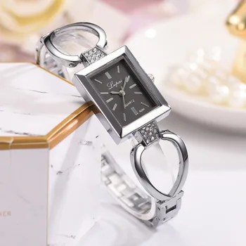 

Lvpai Luxury Ladies Black And Silver Watch Women Bracelet Wrist Watch Brands With Alloy Skeleton Strap Women Dress Quartz Watch
