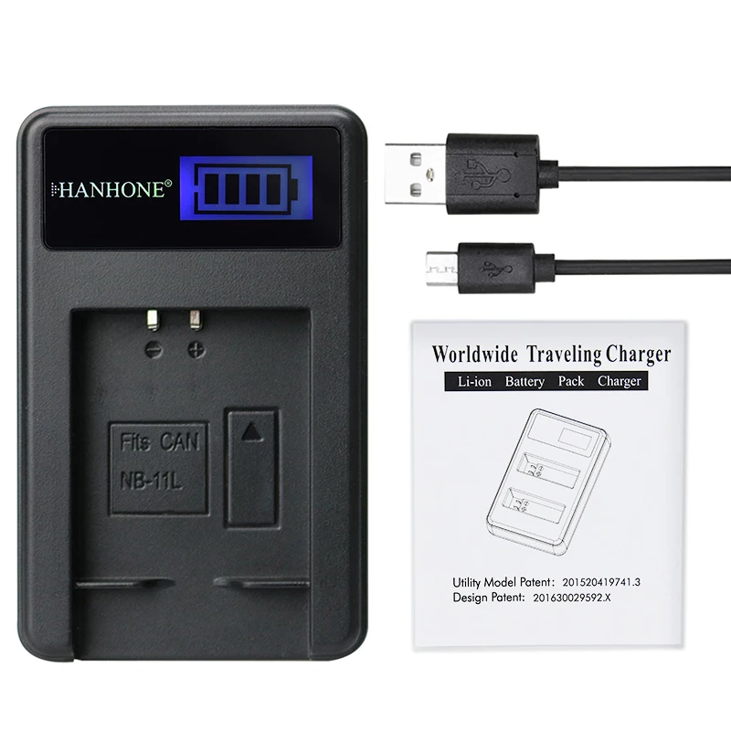 

NB-11L NB 11L Charger LCD USB Battery Charger for Canon IXUS 125 155 150 145 140 132 265HS 240HS A3400 A4000 A2300 A2400 Battery