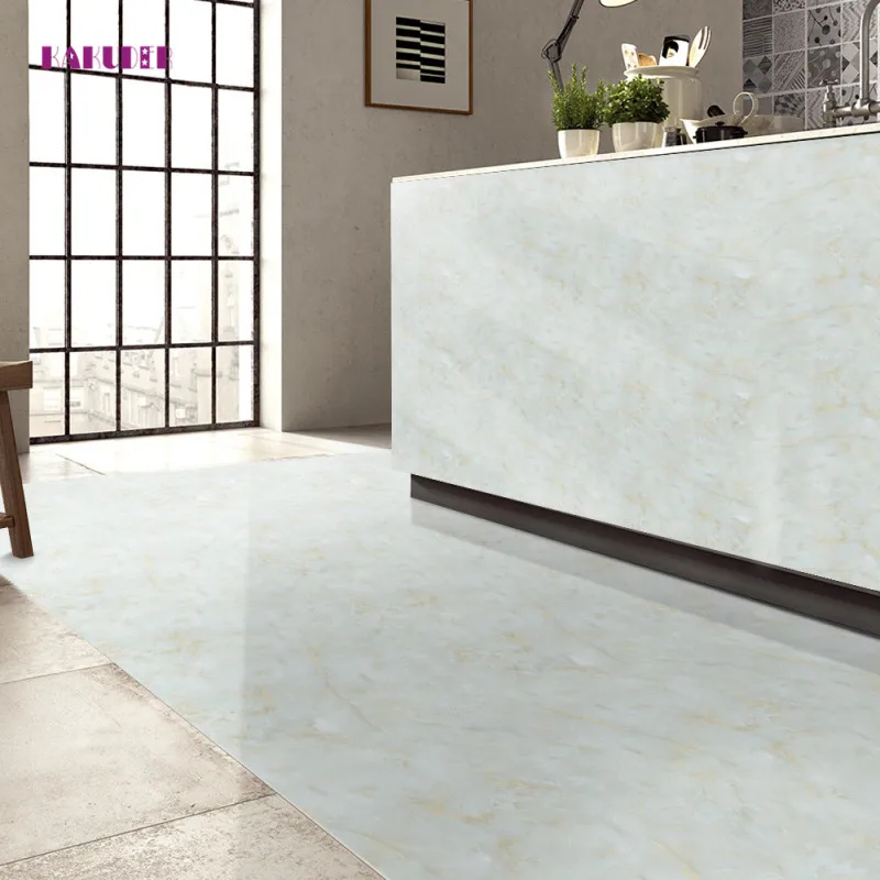 

KAKUDER Waterproof PVC Marble Paper Imitation Marble Pattern Stickers Wallpaper Self-adhesive Wallpaper Glossy Worktop Peel