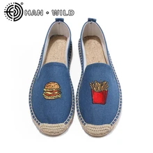 Обувь в рыбацком стиле; женская повседневная обувь на плоской подошве с круглым носком; сезон весна; Лоферы без застежки; Красивая Женская обувь с вышивкой; Летняя обувь на плоской подошве