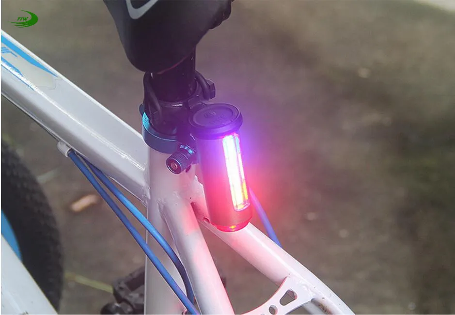 Bicycle USB Light Bike LED 360 Degree Laser Light Cycling Tail Flashlight Bicycle Accessories TL2061