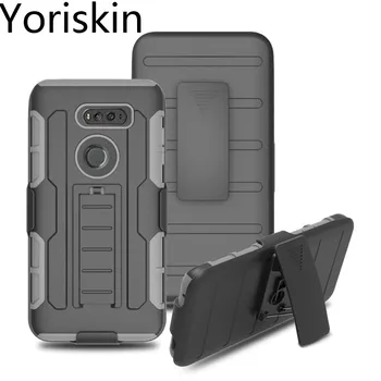 

Dual Layer Rugged Holster Armor Hybrid Case For LG V30 With Blet Clip Shockproof Protective Cover For LG V30 Cell Phone Case