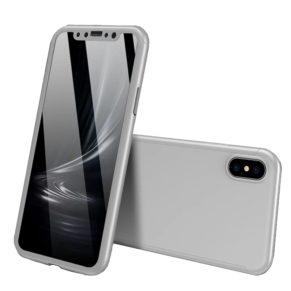 Рамочный чехол 360 Полный чехол для телефона для samsung Galaxy S10 S9 S8 Plus Note 8 9 S7 задняя крышка чехол для samsung A7 A8 J7 J4 J6 A5 крышка - Цвет: silver