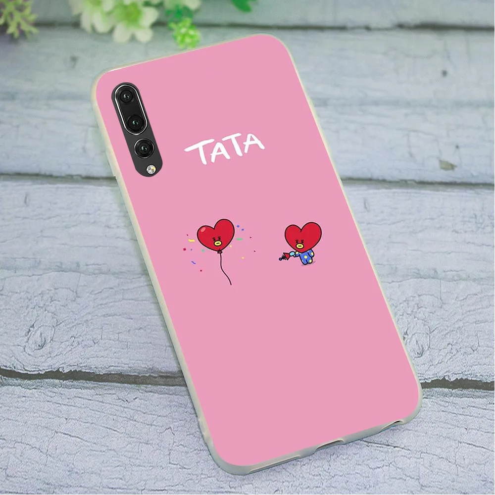 

Silicone Phone Cover for Huawei P30 Pro Case P8 P9 P10 M20 Lite P20 Pro P Smart Mate 10 20 Pro BT21 Cartoon