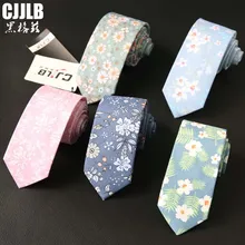 6 см Узкие галстуки для мужчин и женщин стильный галстук Повседневный хлопковый цветочный галстук-бабочка обтягивающие Галстуки мужской маленький дизайнерский галстук