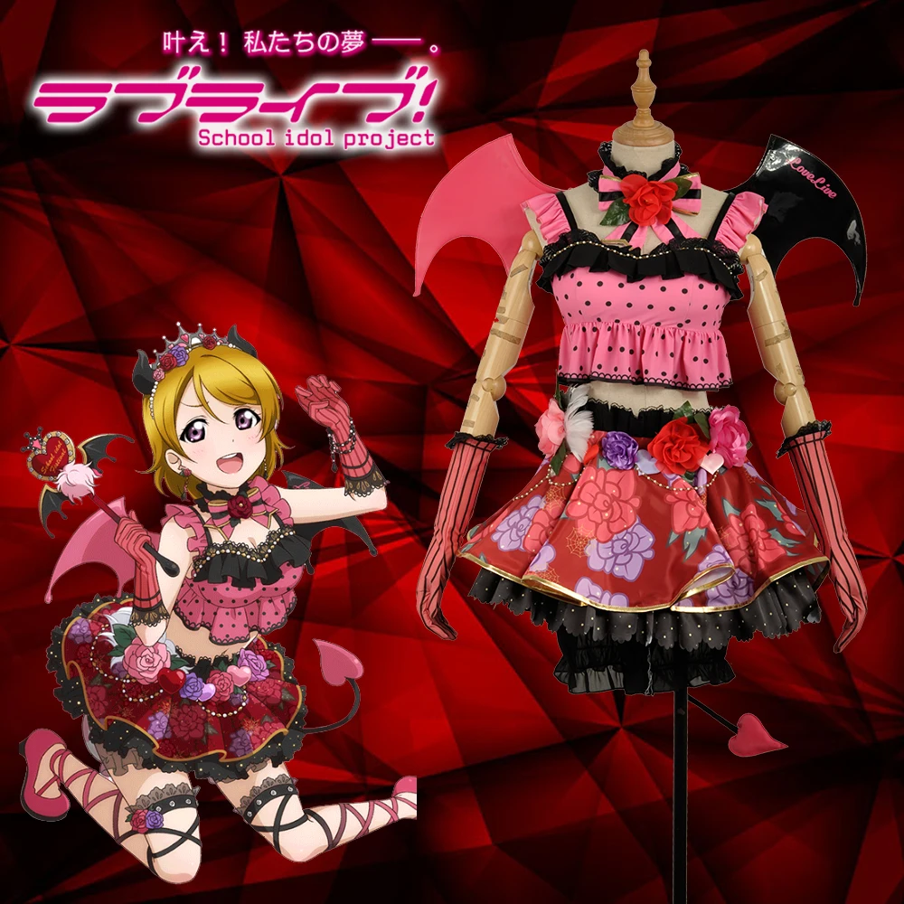 Аниме Love Live! Koizumi Косплей ханаё костюм маленький дьявол Демон SR Пробуждение
