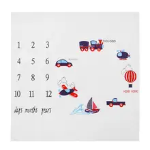 Buy Infant Baby Milestone Blanket Newborns Photography Props Cartoon Cars Printed Photography Rug Swaddle Wrap Kids Photo Accessory Free Shipping