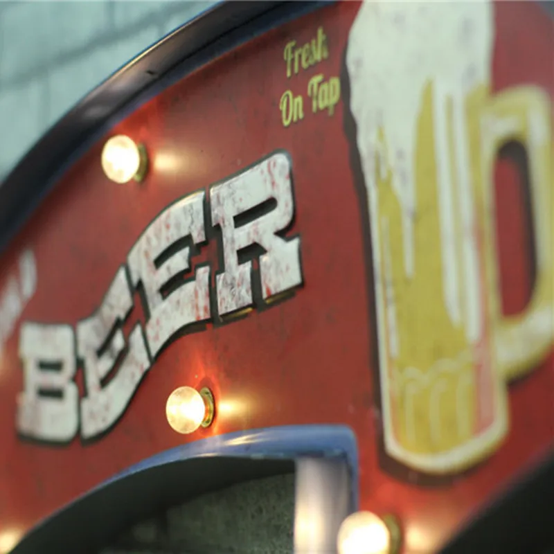 Светодиодный неоновый знак винтажный домашний декор лайтбокс Cerveja пивная