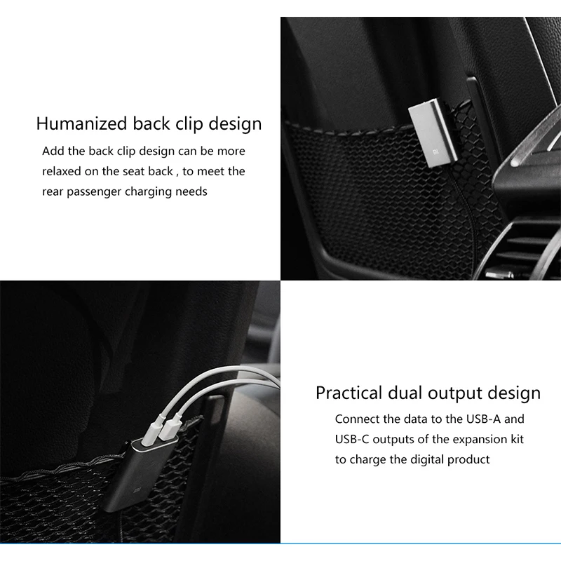 Оригинальный Xiaomi автомобильное зарядное устройство USB A C двухпортовый Выход Smart