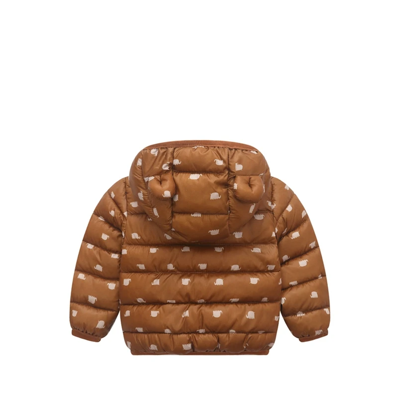 Parka para Meninas com Capuz Jaqueta de Inverno Sundae Anjo Impressão Animal Crianças Outerwear Bonito Quente Meninos Eiderdown Algodão Cabolsa 15 Casacos e Parkas