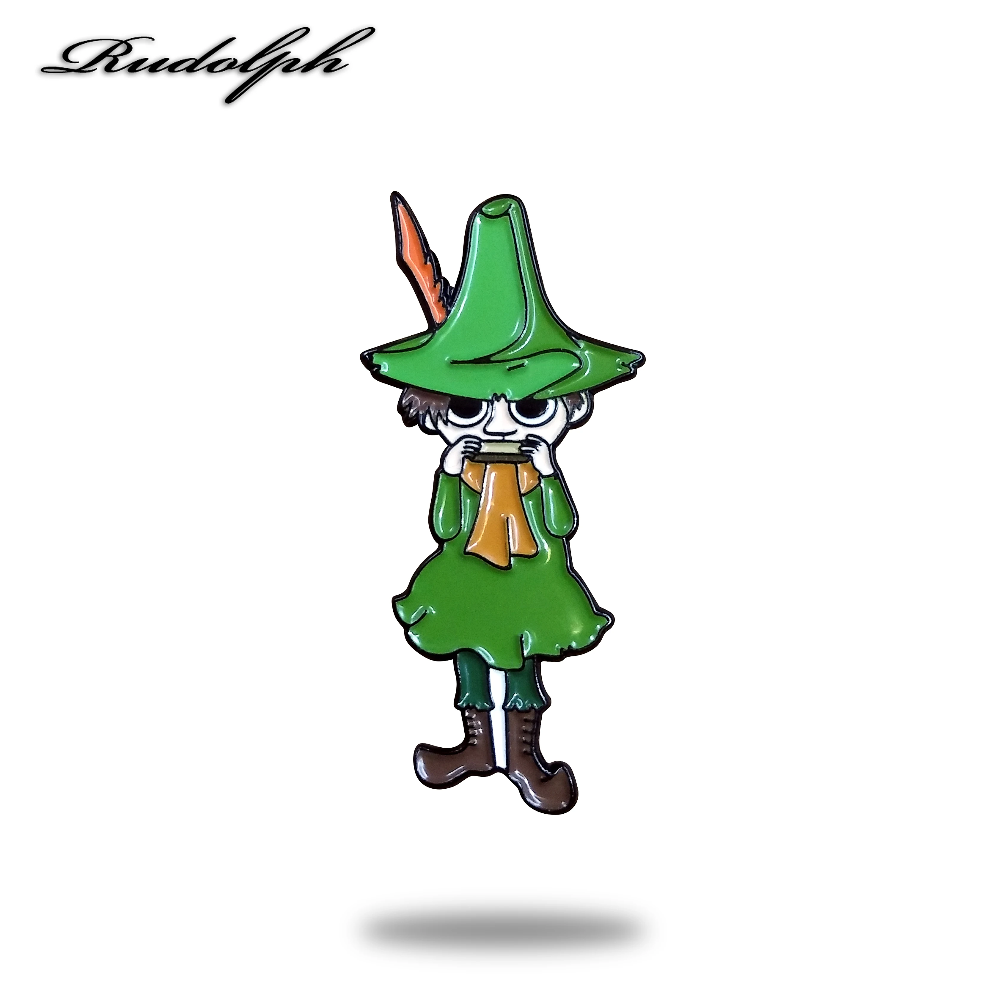 

Squeaky on the harmonica soft enamel pin