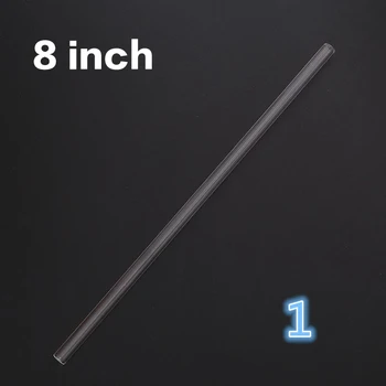 

10Pcs Transparent Pyrex Glass Lucency Straight Drinking Straw Birthday
