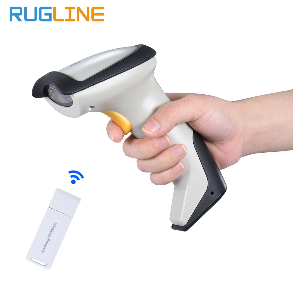 Goede Mobiele Robuuste Automatische Bar code Reader 2.4 ghz Draadloze amp; USB 2.0 Wired Handheld 1D Barcode Scanner voor Verkoopt supermarkten