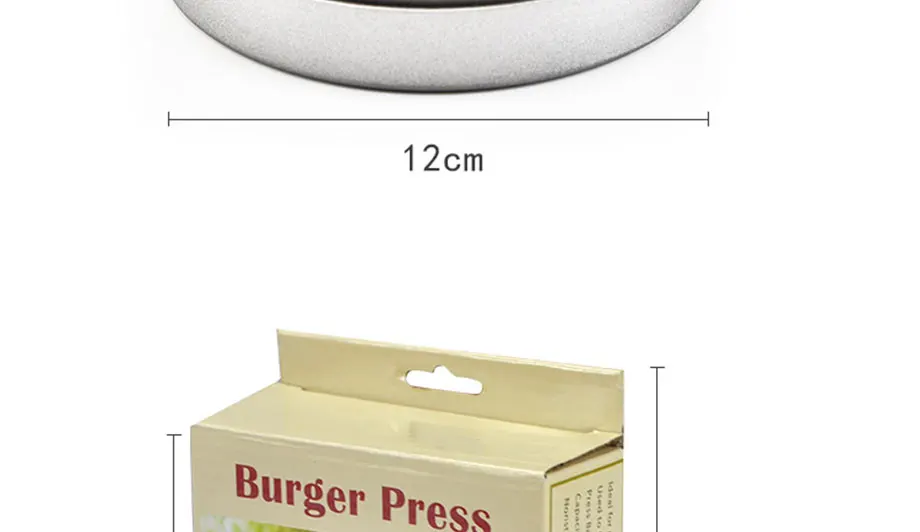 YFGXBHMX 1 комплект круглой формы гамбургер пресс алюминиевый сплав 11 см гамбургер мясо говядины гриль бургер ПРЕСС Патти производитель плесень