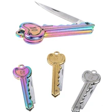 Нож мини открытый набор брелок для ключей гаджет складной карманный брелок-открывалка кольцо коробка посылка многофункциональный инструмент лагерь ключ открывалка выживания Открытый клинок письмо