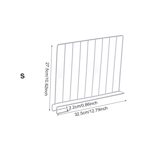 BAKINGCHEF творческая полка гардероба разделители Шкаф Одежда Нижнее белье сумки перегородки стойки настольные книги вертикальные разделители полки - Цвет: White S