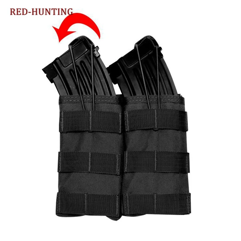 

Molle System 1000D Nylon Double Open Top M4 Magazine Pouch Airsoft Tactical AK AR M4 AR15 Rifle Pistol Mag Pouch