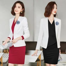 Корейский женский деловой костюм платье осень зима офисная форма дизайн женское торжественное платье салон спа рабочая одежда Ol Стиль DD2032