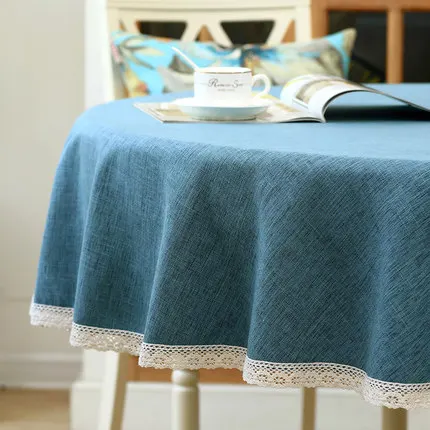 ZHUO MO Modern Decorative lace side Table Cloth round tablecloth Home Kitchen Table Cloths Party Banquet Dining Table Cover