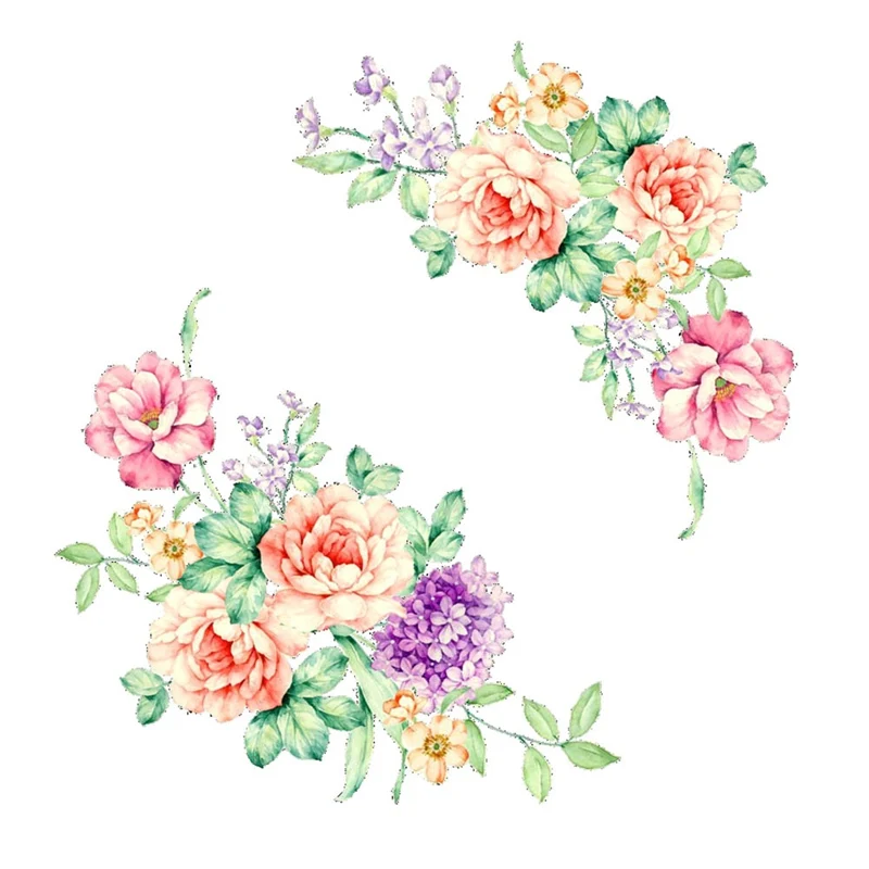

Romantic Colorful Peony Flowers Wall Stickers Home Stickers On The Cabinet Decor PVC Decals Living Room Toilet Fridge Decoration