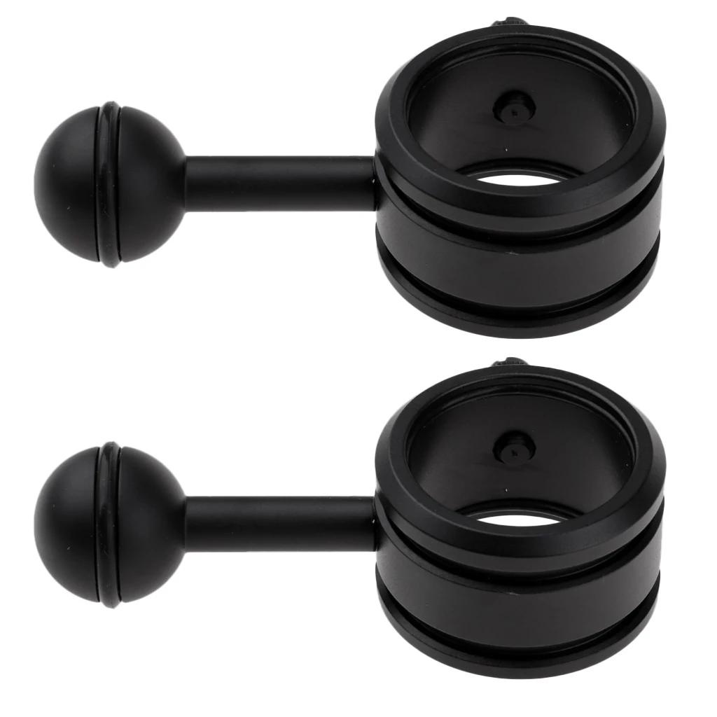 

2pcs 98mm Universal Ball Joint Bracket Torch Arm Holder for Diving Photography 35mm Light Flashlight Lamp