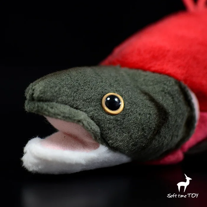 Реальная жизнь морских животных прекрасный красный лосось Кукла Плюшевая красная рыбка игрушка сом куклы мягкие игрушки Редкие