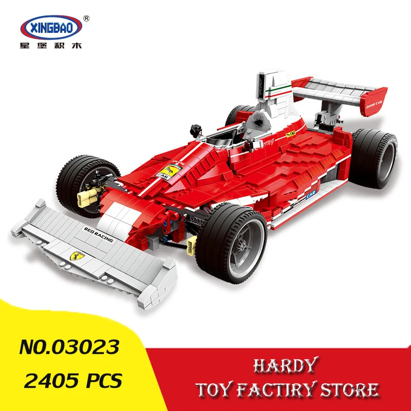 

Xingbao 03023 2405 PCS Creative Technology Series Phantom Equation Racing Car Children Assemble Particle Toys Building Blocks