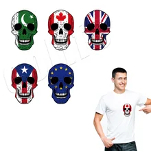 Креативные нашивки с черепами на футболках персональный аксессуар, железные наклейки на наклейки, термопереводные Parches, горячие наклейки на тему продаж