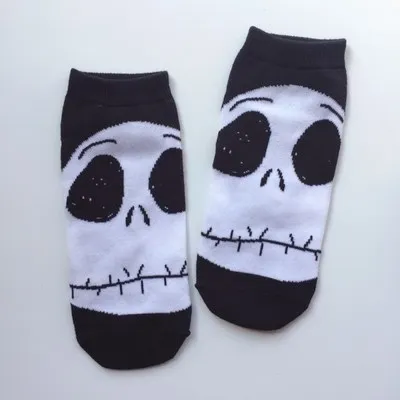 Носки с рисунком черепа, прикольные носки, забавные готические гетры Лолита в стиле Харадзюку, в стиле панк, черные хипстерские носки, 10 пар