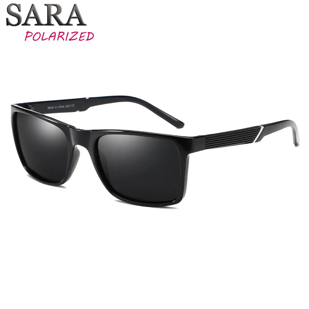 

SARA New Fashion Men's Driving Sunglasses Square Men's Polarized Mirror Sun Glasses Retro Vintage Eyewear Gafas Oculos de sol