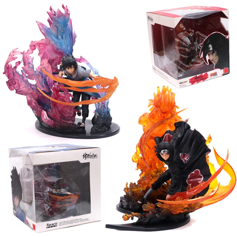 Аниме Наруто ПВХ фигурка 21 см Zero Uchiha Itachi Fire Sasuke Susanoo Relation Коллекция Модель игрушки