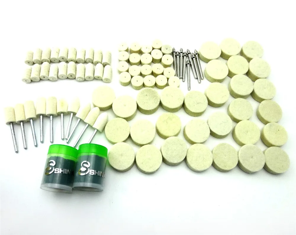 

90 pcs Soft Felt Polishing Buffing Burr Wheel Kit For Dremel Rotary tools