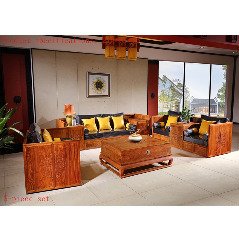 Antique Mahogany Box Sofa Set Solid Wood Small Rectangle Tea Table Hedgehog Redwood Classical Living Room Furniture 5 Pcs/Set Antique Mahogany Box Sofa Set Solid Wood Small Rectangle Tea Table Hedgehog Redwood Classical Living Room Furniture 5 Pcs/Set