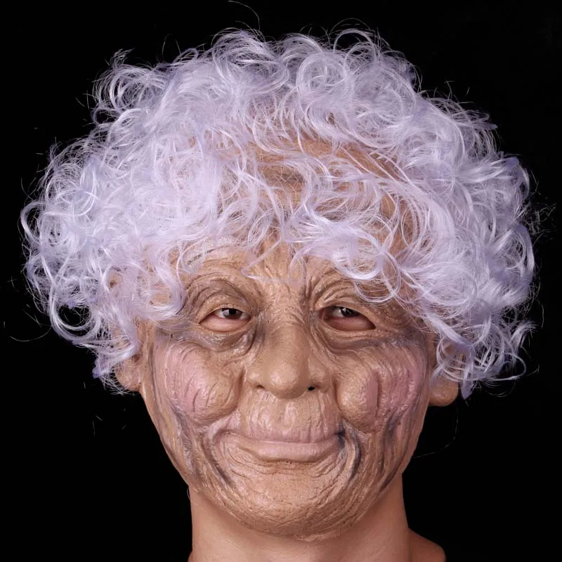 

Old woman Latex mask halloween scary mask anonymous party cosplay masquerade masks masque realistic joker silicone female masks