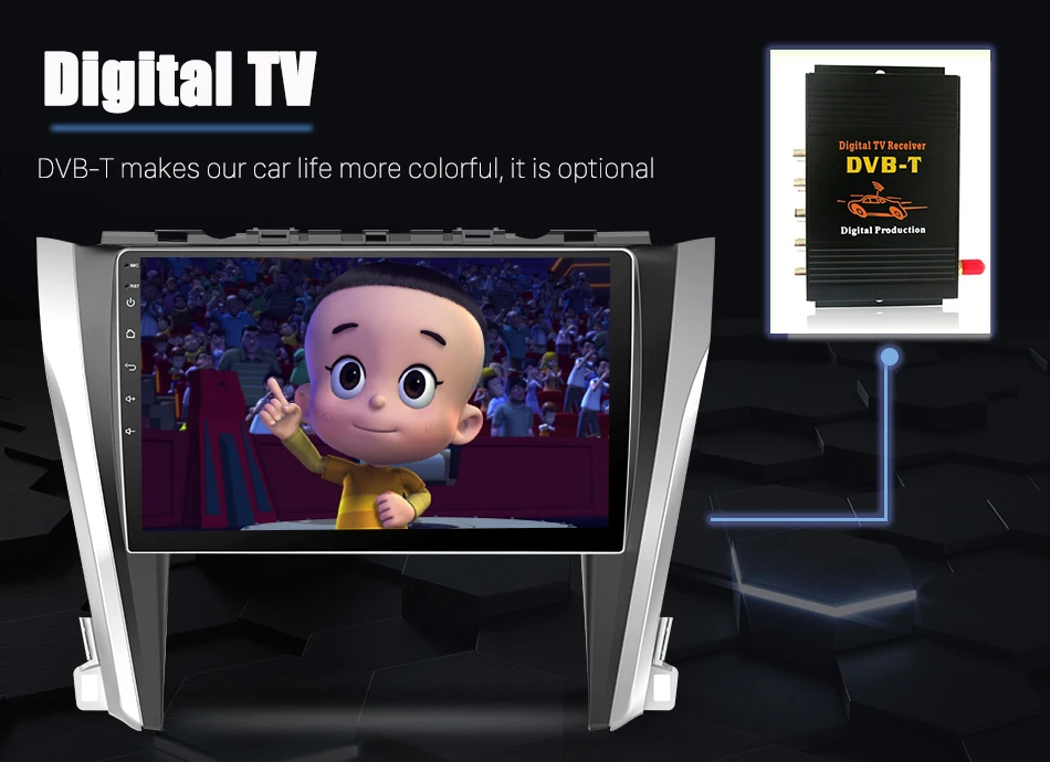 Perfect Eunavi android 9.0 car dvd gps multimedia player For Toyota Camry50 2012 car dvd navigation radio video audio player 4G+32G PX6 16