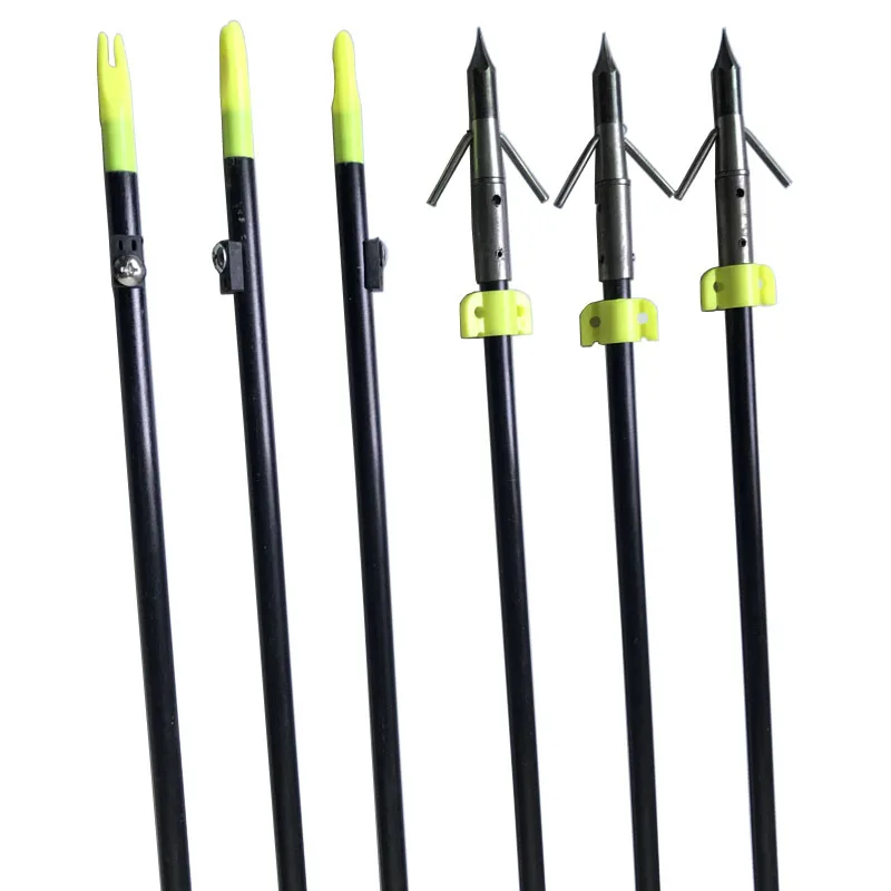 3pcs 88cm Fiberglass Fishing Arrows 8mm Archery Bow Arrow With