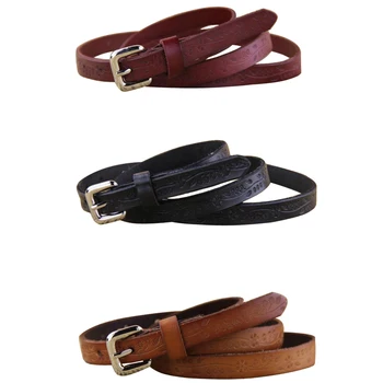 

30PCS/LOT SINGYOU Women Genuine Leather Thin Belt for Women Fashion Vintage Pin Buckle Belt Female Casual Cinture Belt for Jeans
