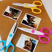 Металл и пластиковые DIY скрапбукинг ножницы бумага кружева дневник украшения волны кружева край ремесло ножницы кружева ножницы Z451