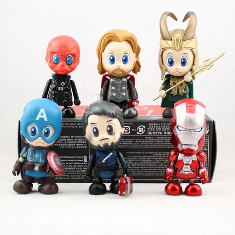 

NEW 6PCS AVENGERS ASSEMBLE COSBABY Super Heroes :Iron Man 3 Thor Captain America 2 Action Figure