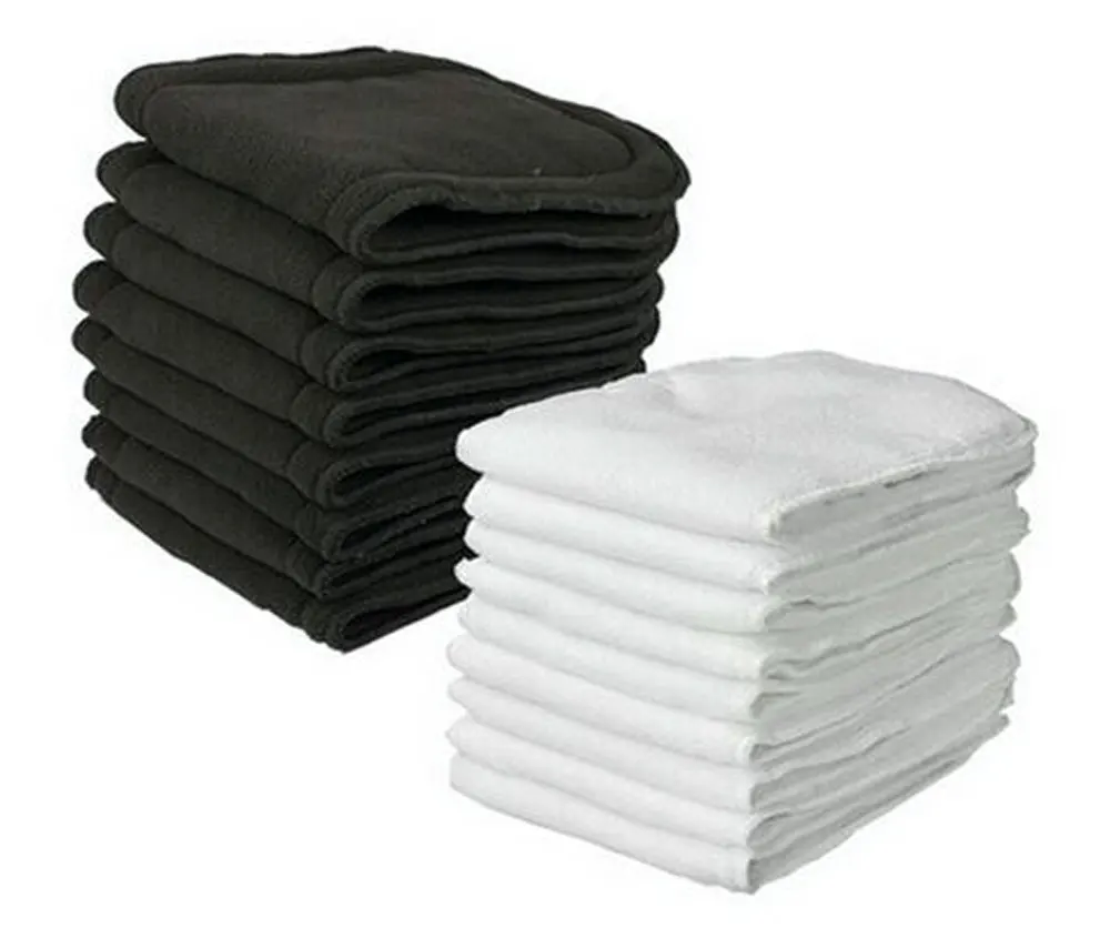 

Fast Shipping Way Bamboo Charcoal Inserts Liners 5pcs and Microfiber Inserts Liners 5pcs For Normal Pocket Cloth Diaper