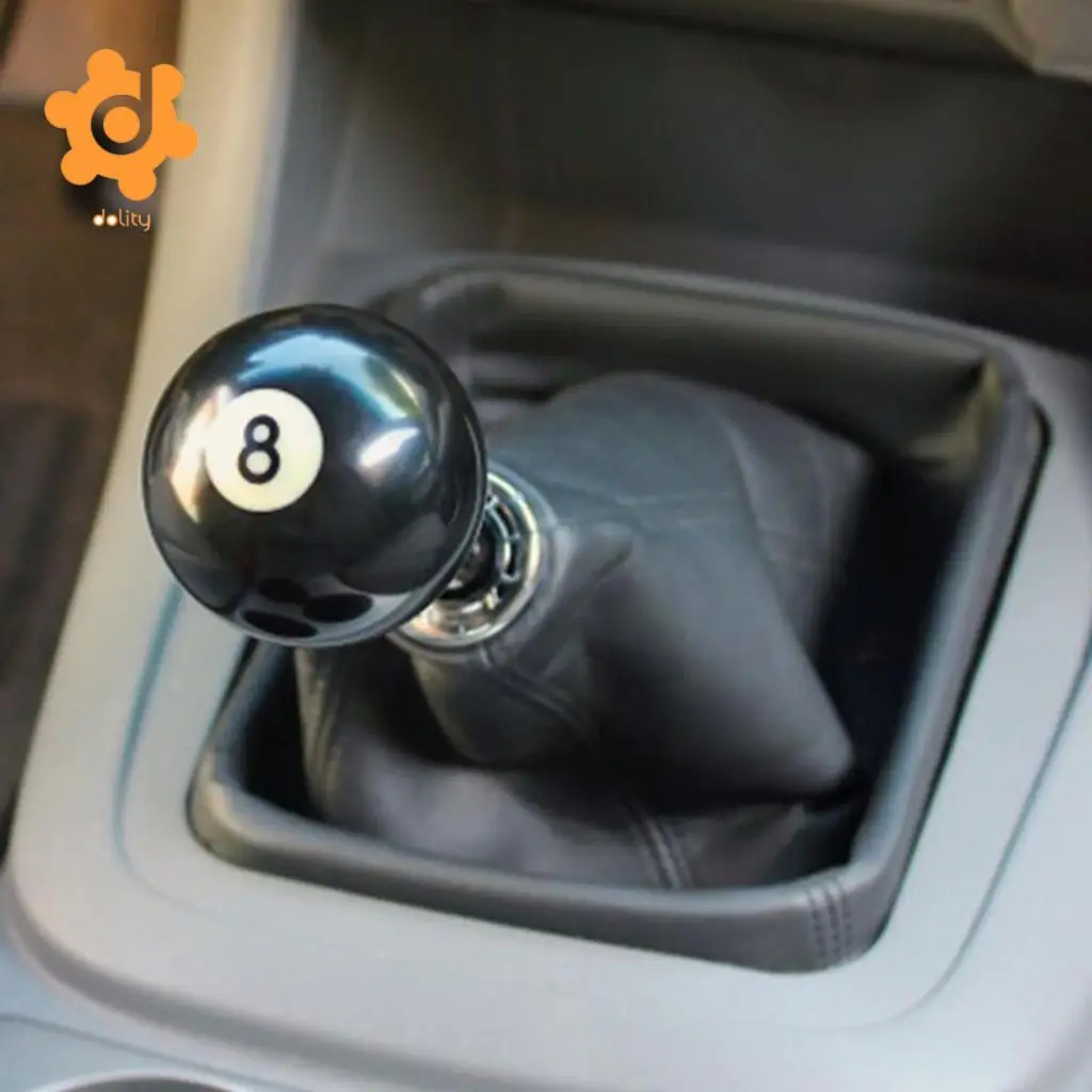 M12*1.25MM Black 8 Billiard Manual Gear Shift Knob with M10*1.5 Nut Insert
