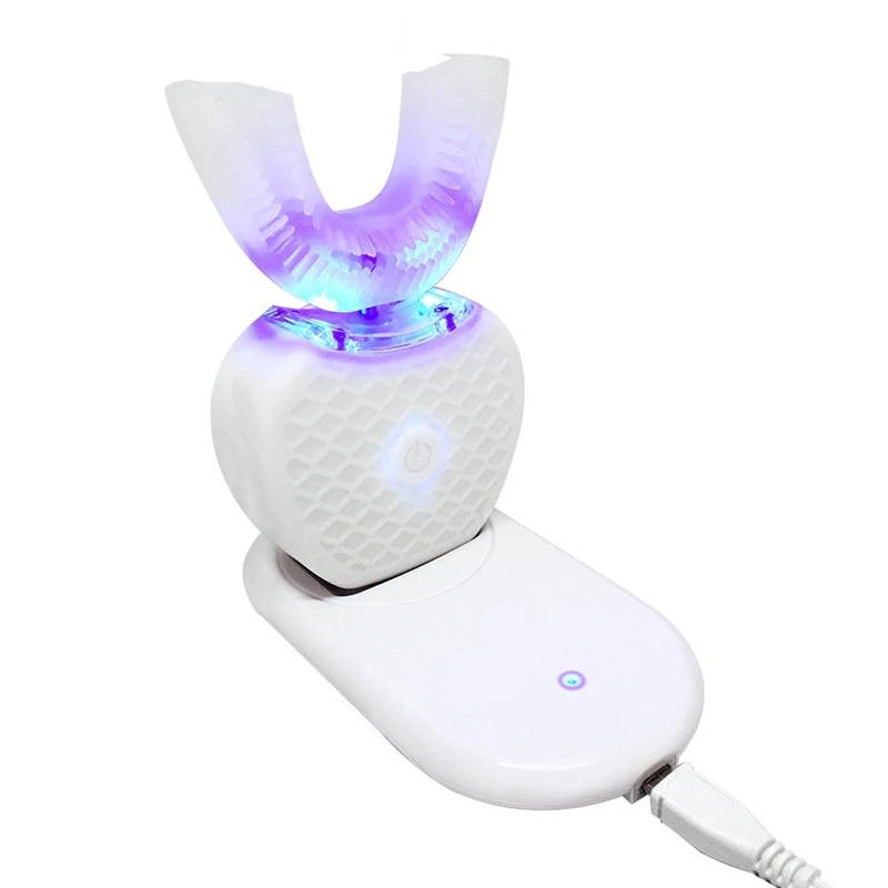 Smart 360 Degrees Automatic Sonic Electric Toothbrush for Children Adult U Type 4 Modes Tooth Brush USB Charging Tooth Whitening Smart 360 Degrees Automatic Sonic Electric Toothbrush for Children Adult U Type 4 Modes Tooth Brush USB Charging Tooth Whitening
