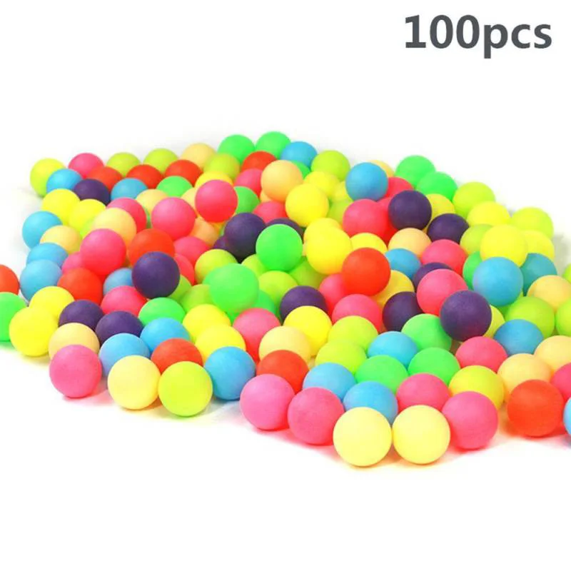 

100pcs/Set PP Plastic Colored Ping Pong Balls Entertainment Table Tennis Ball Multi Color