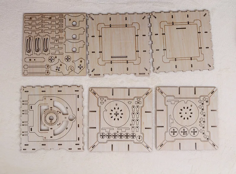 Деревянный lockbox 3D пазл обучающая игрушка Механическая Трансмиссия Модель Набор творческий DIY деревянная модель конструктор игрушки для взрослых
