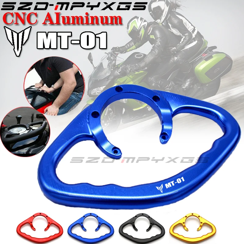 Для YAMAHA MT-01 MT01 MT 01 2004-2009 Мотоцикл с ЧПУ Алюминий пассажирских рукоятки бак поручень, Ручка Рукоятка
