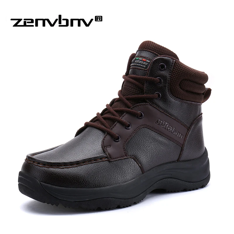 

Plus Size 40-45 New Men Boots Winter With Fur Warm Snow Boots Men Shoes Footwear Fashion Male Ankle Boots Outdoors Boots Botas