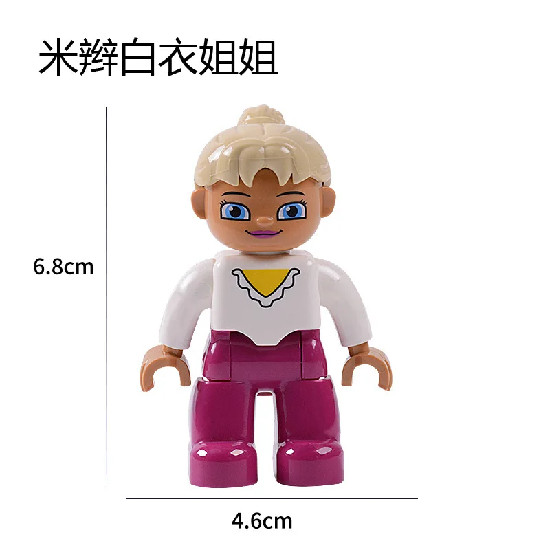 Big Size Action Figures City Princess Pirate Policemen Family Series  Building Blocks Compatible LegoINGS Duploes Education Toys for children (16)