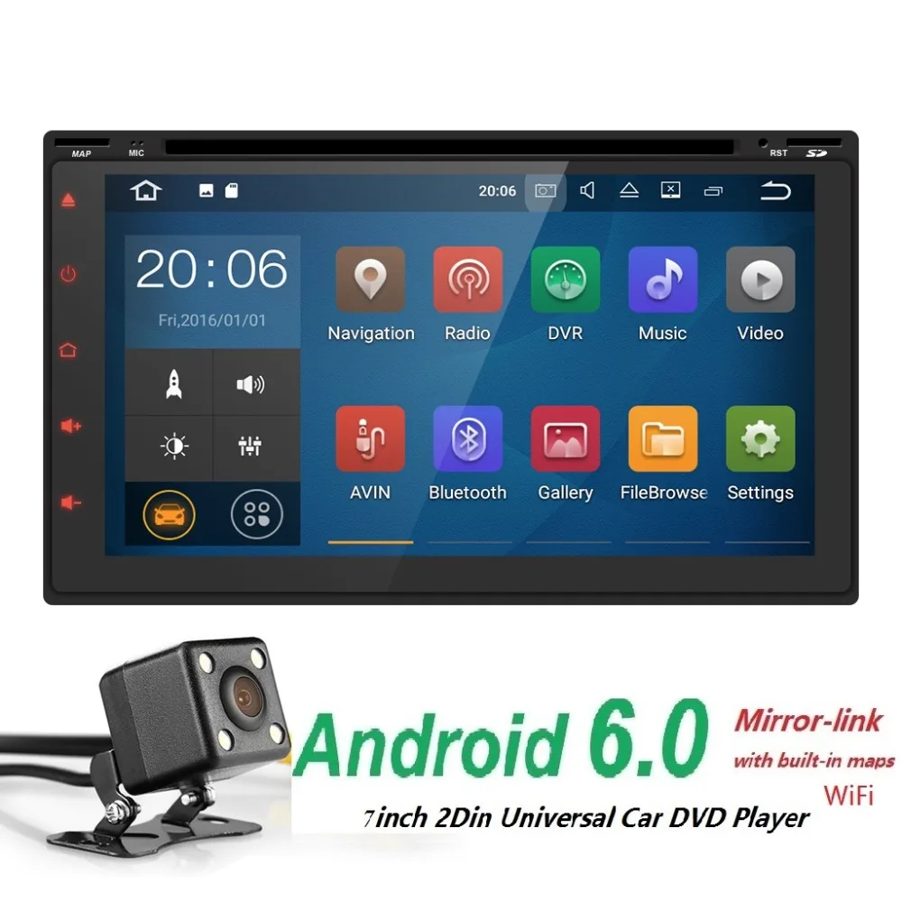 

2 din AutoRadio Android 6.0 Car NO DVD Multimedia Head Unit Tape Recorder For Nissan xtrail qashqai Audio GPS Navi BT Wifi TV3G