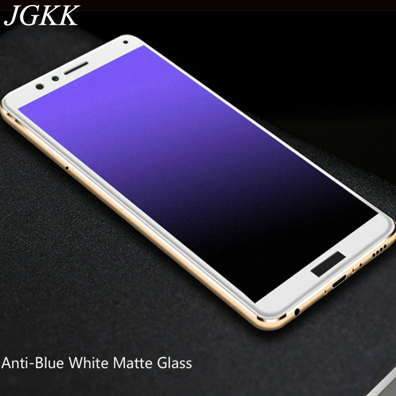 

JGKK 3D Full Cover Matte Frosted Tempered Glass Screen Protector for Huawei Mate10 Pro Lite Honor 7X 8 P8 Lite 9 V10 Nova2 Plus